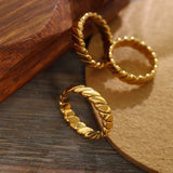 Titanium Steel Gold-Plated Ring 