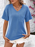 Mandy V-Neck Dropped Shoulder T-Shirt 