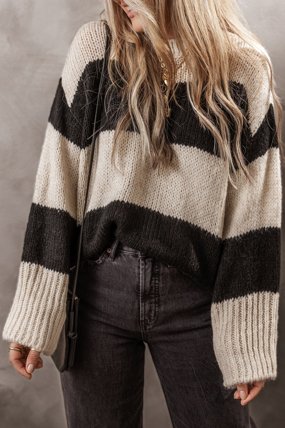 Jet Stream Colorblock Loose Pullover Sweater Sweaters & Cardigans/Sweaters