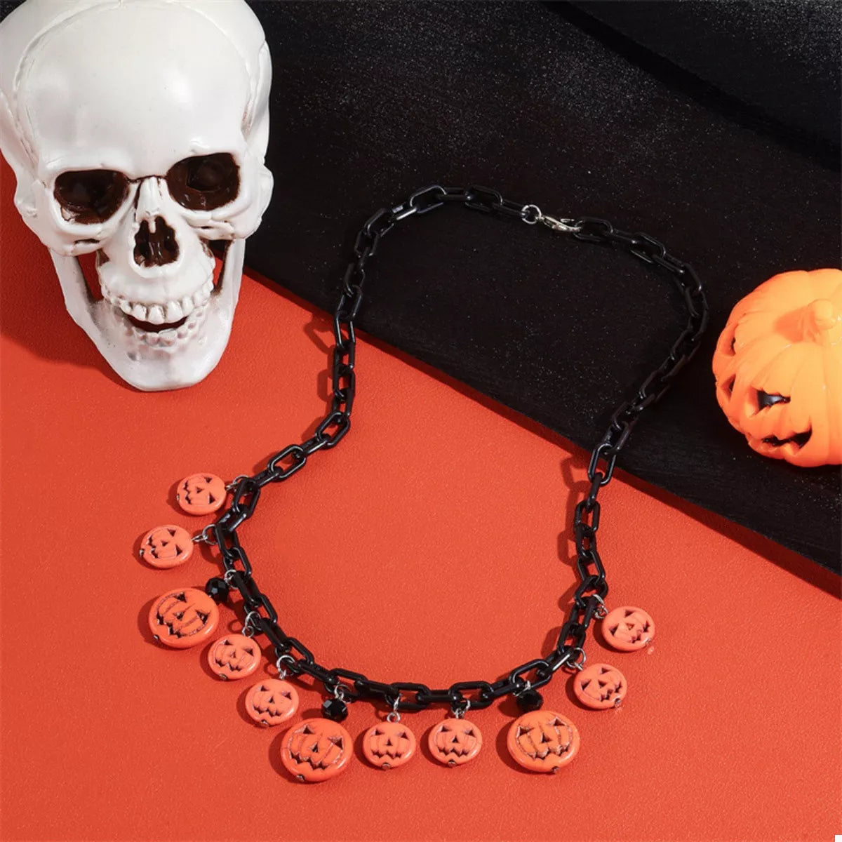 Halloween Skull Ghost Charm Necklace 