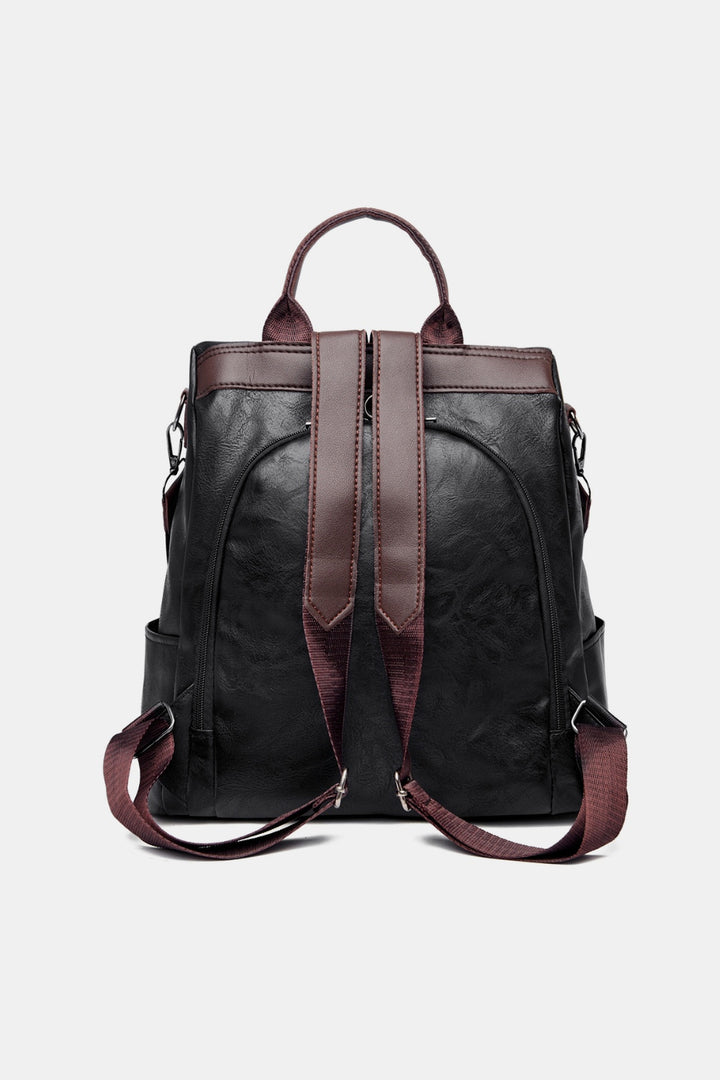 PU Leather Large Backpack Bag 